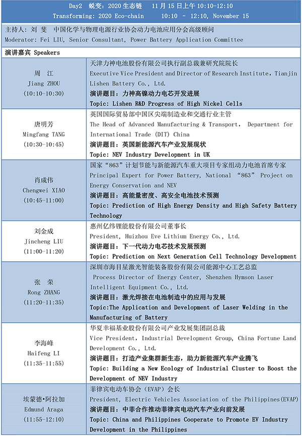 第四屆動(dòng)力電池應(yīng)用國際峰會(huì)(CBIS2019)議程